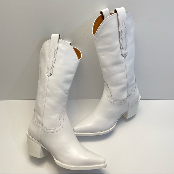 JEFFREY CAMPBELL Floured Western Boot in White Size 7 - Picture 4 of 11